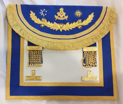 Craft Right Worshipful Masters Apron - Royal Blue - Scottish (image for) Craft Right Worshipful Masters Apron - Royal Blue - Scottish